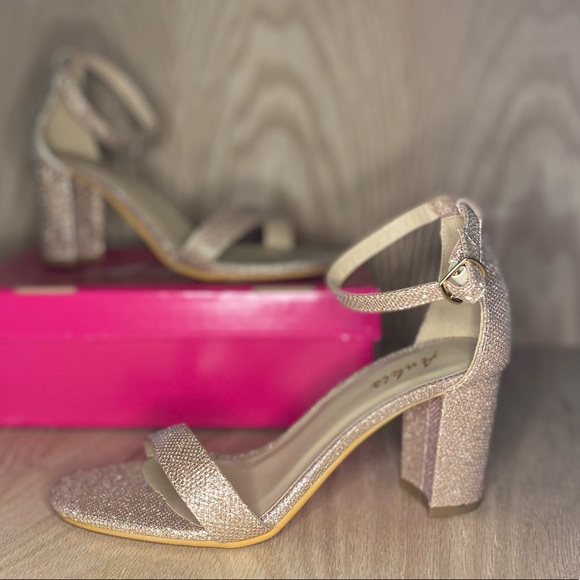 ANKIS Nude, Open Heel with Toe & Ankle Straps; 2.75in Chunky Heel - Picture 2 of 4